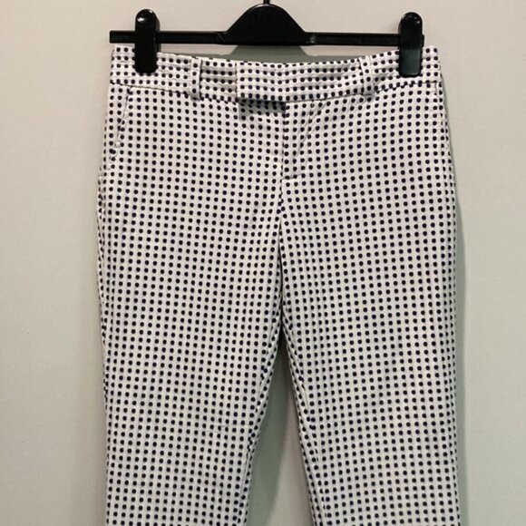 BANANA Republic Blue Polka Dot Pants  sz - Picture 3 of 16
